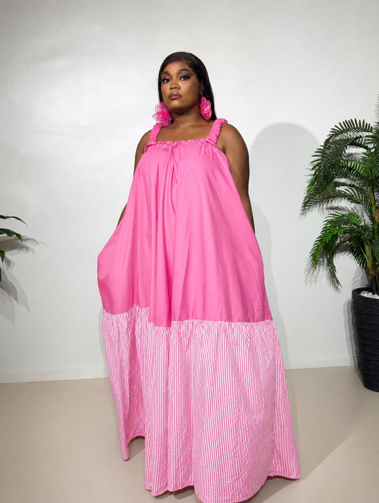 Zazi Boubou a stylish free-size women's boubou dress designed for comfort, effortless elegance, and relaxed everyday wear.