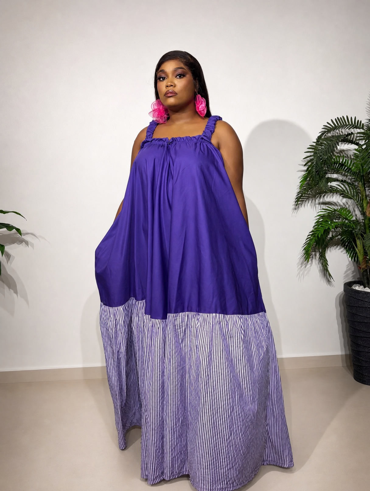 Zazi Boubou a stylish free-size women's boubou dress designed for comfort, effortless elegance, and relaxed everyday wear.