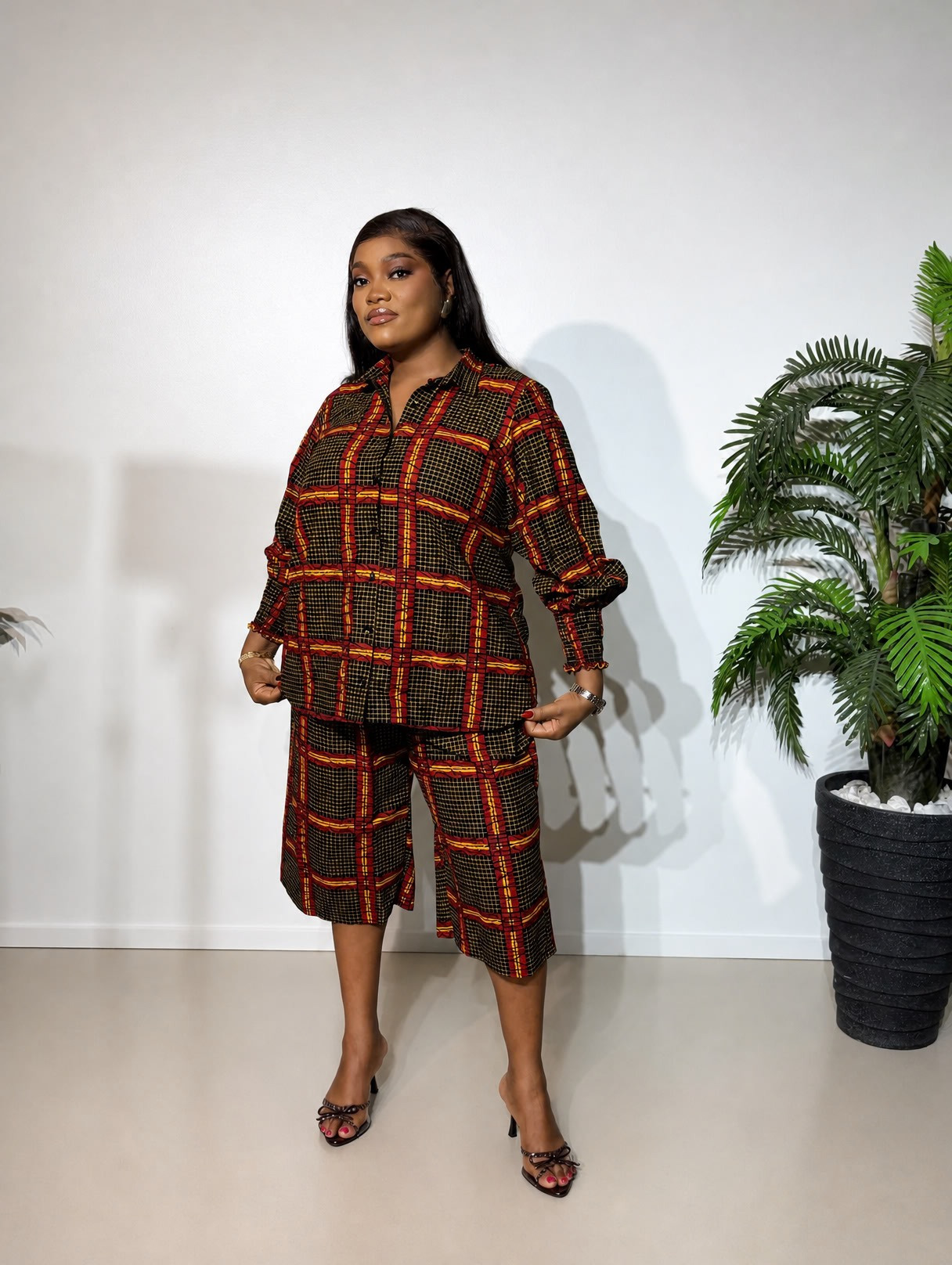 Mayco Set , a stylish two-piece outfit made from vintage African print fabric, designed for comfort, elegance, and effortless everyday style.