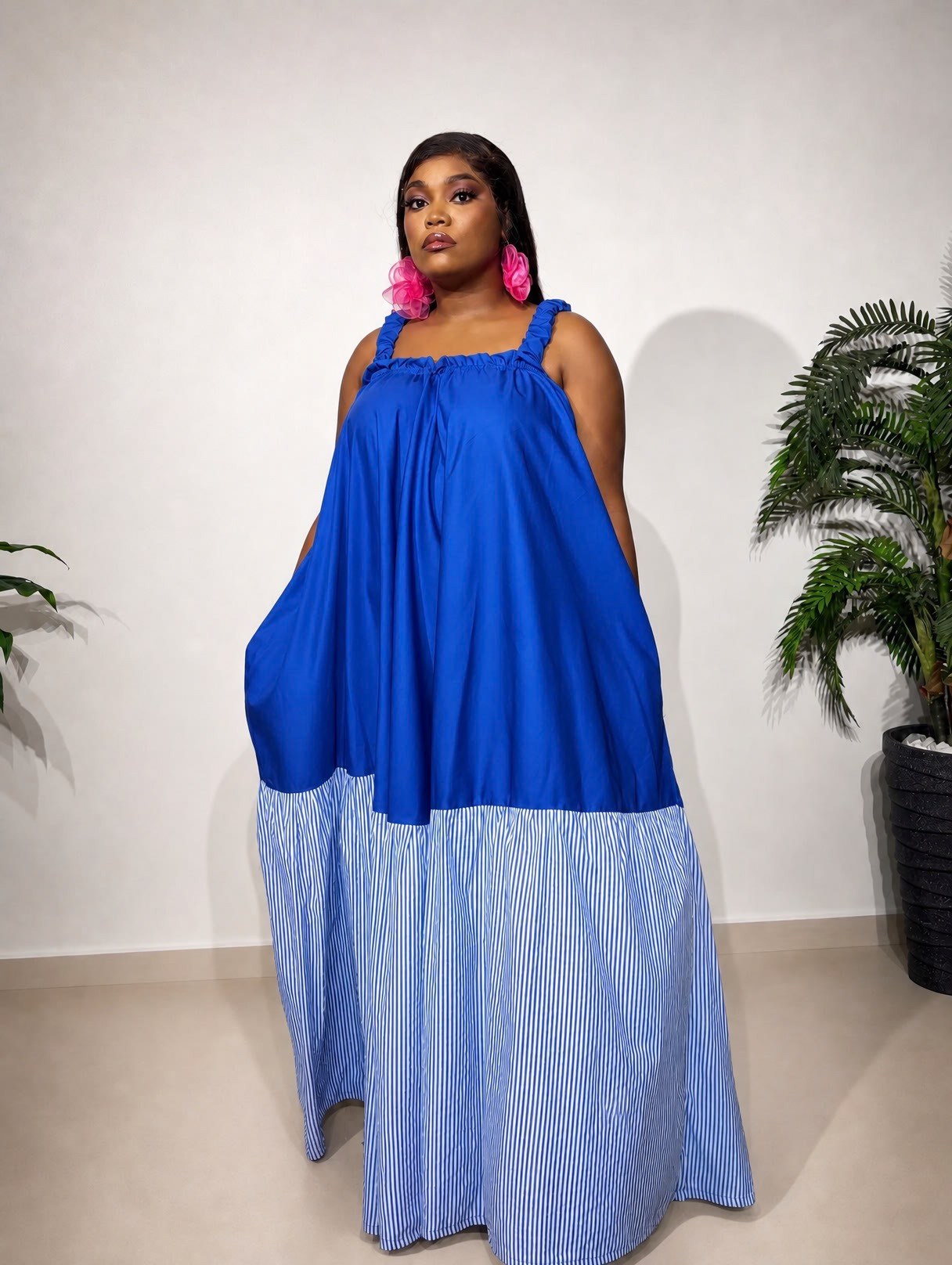 Zazi Boubou a stylish free-size women's boubou dress designed for comfort, effortless elegance, and relaxed everyday wear.